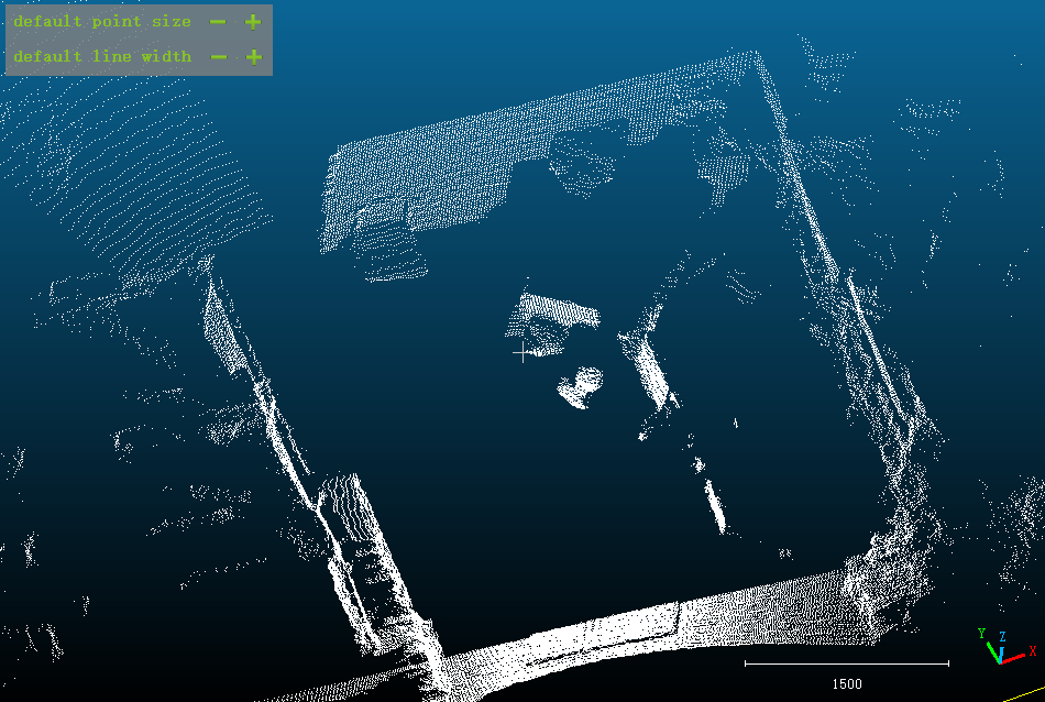 图8:在CloudCompare中打开测试例程输出的.las文件
